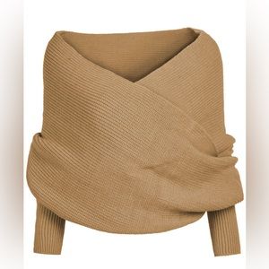 Gorgeous Dolls Knitted Sweater Crop Top Wrap Crochet Scarf